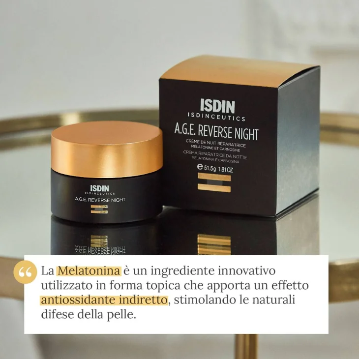 Isdin A.G.E. Reverse Night Crema Riparatrice Notte con Melatonina 50 ml