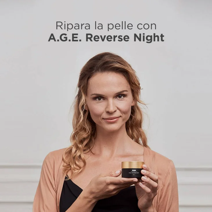Isdin A.G.E. Reverse Night Crema Riparatrice Notte con Melatonina 50 ml
