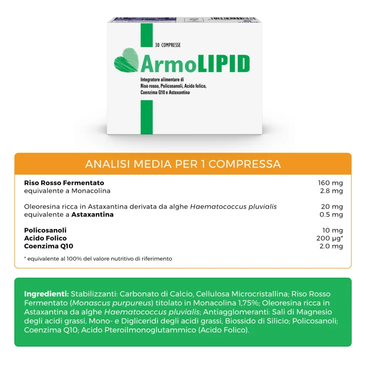 ArmoLipid Integratore per il Controllo del Colesterolo 30 compresse ArmoLipid Integratore per il Controllo del Colesterolo 30 compresse