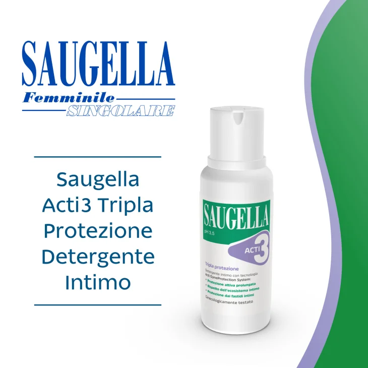 Saugella Acti3 Detergente Intimo Protegge 3 Volte