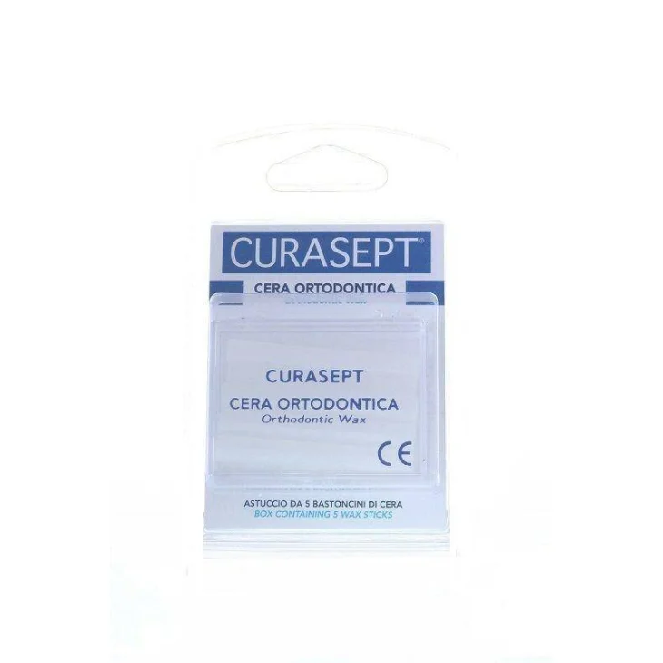 Curasept Wax Cera Ortodontica 5 bastoncini di cera