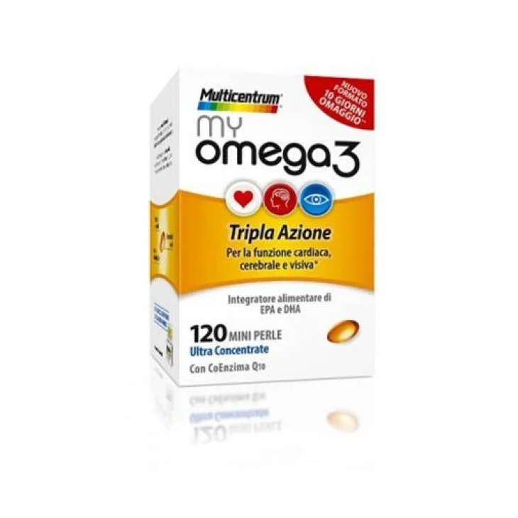 Multicentrum MyOmega3 Integratore di Omega3 EPA e DHA 120 perle