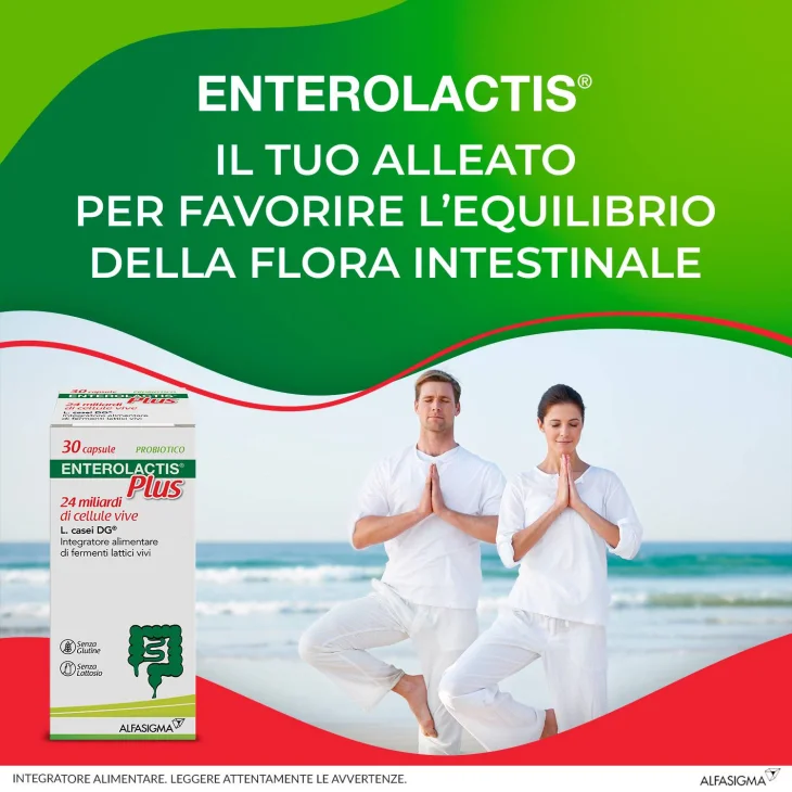 Enterolactis Plus Integratore di Fermenti lattici vivi 30 capsule