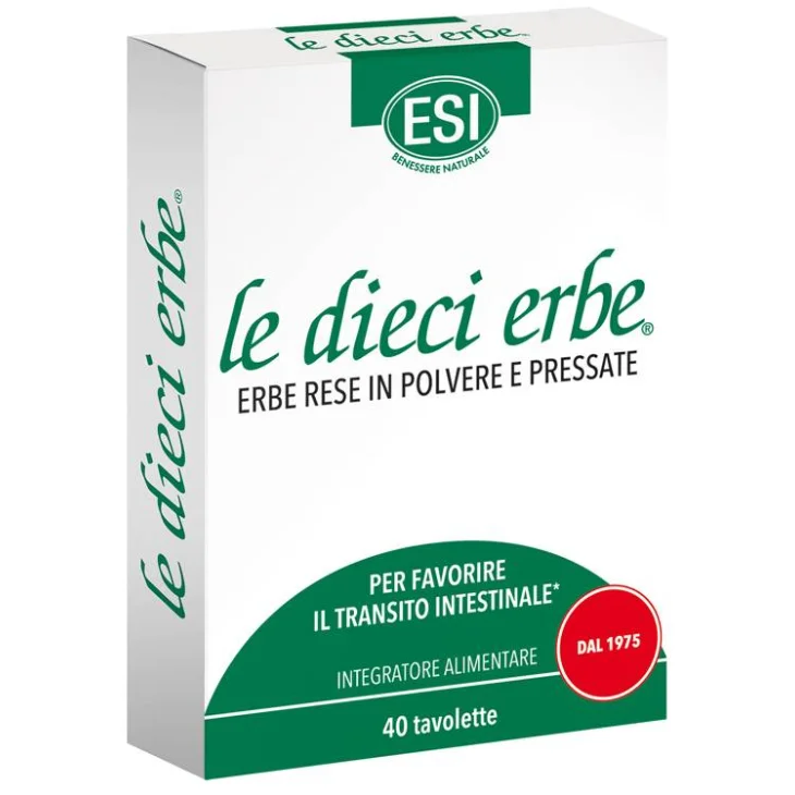 ESI Le Dieci Erbe Integratore per il transito intestinale 40 tavolette