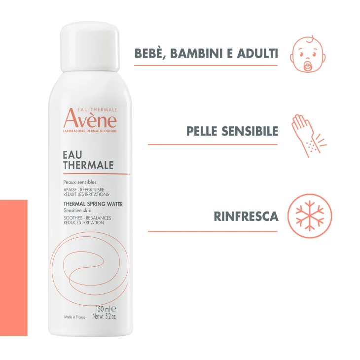 Avène Eau Thermale Acqua Termale Spray Lenitiva per pelle sensibile allergica e irritabile 150ml