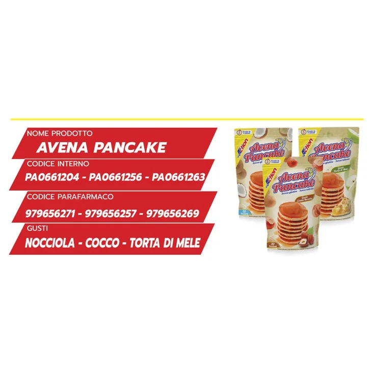 ProAction Avena Pancake Preparato Gusto Crema Nocciola 20 porzioni