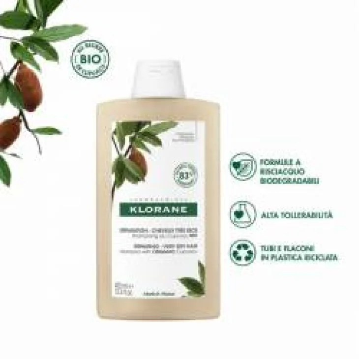 Klorane Shampoo al Cupuacu Bio Capelli Secchi 400 ML