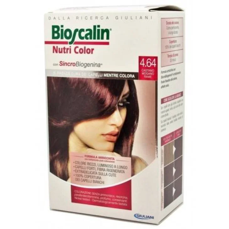 Bioscalin Nutri Color Tinta per Capelli Colore 4.64 Castano Mogano Rame