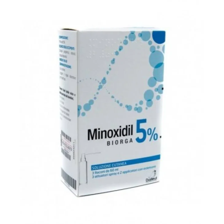 Minoxidil Biorga 5% Soluzione Cutanea 3 Flaconi da 60 ML