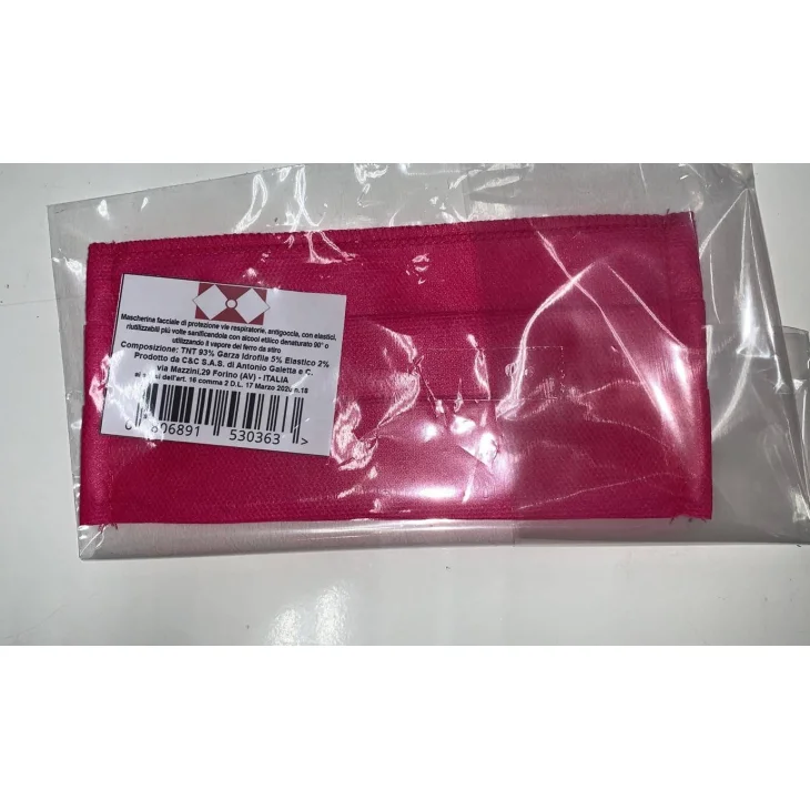 Mascherina Adulti in TNT Colore Fucsia