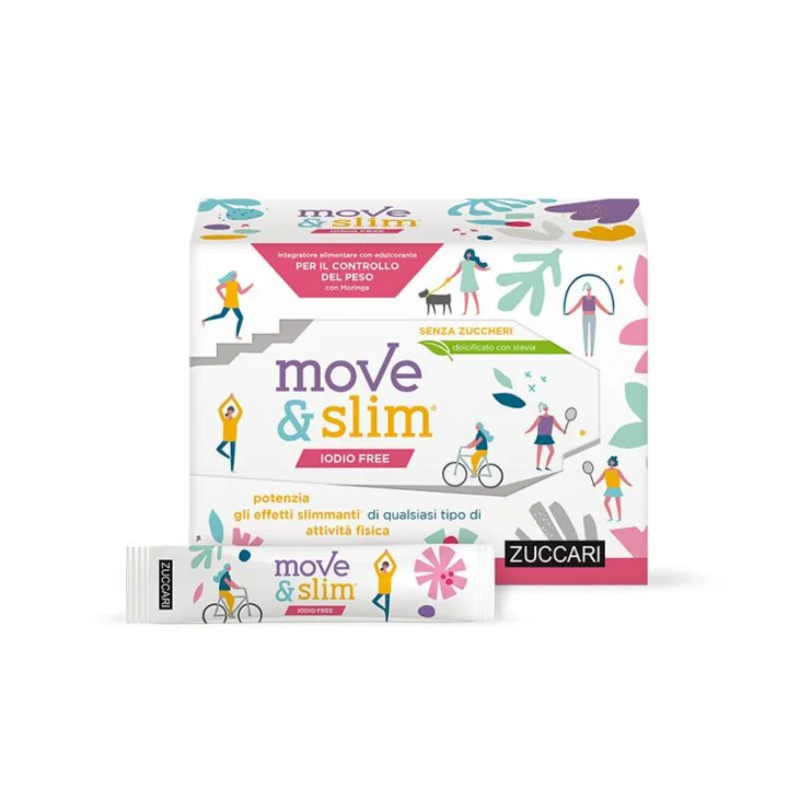 Zuccari Move&Slim Iodio Free Potenzia Effetti Slimmanti dell'Attività Fisica 25 stick-pack