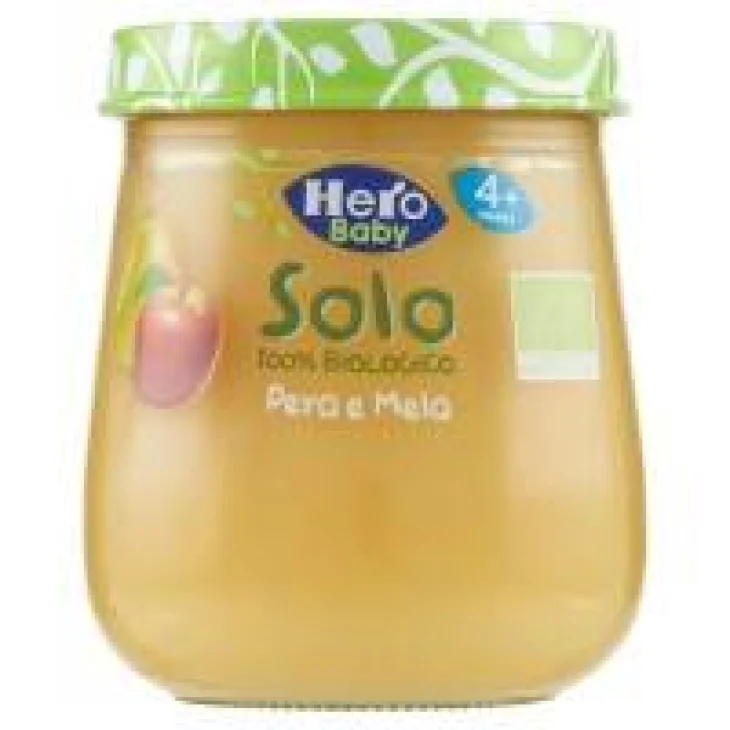 Hero Baby Solo Omogeneizzato Biologico Pera e Mela 120 gr