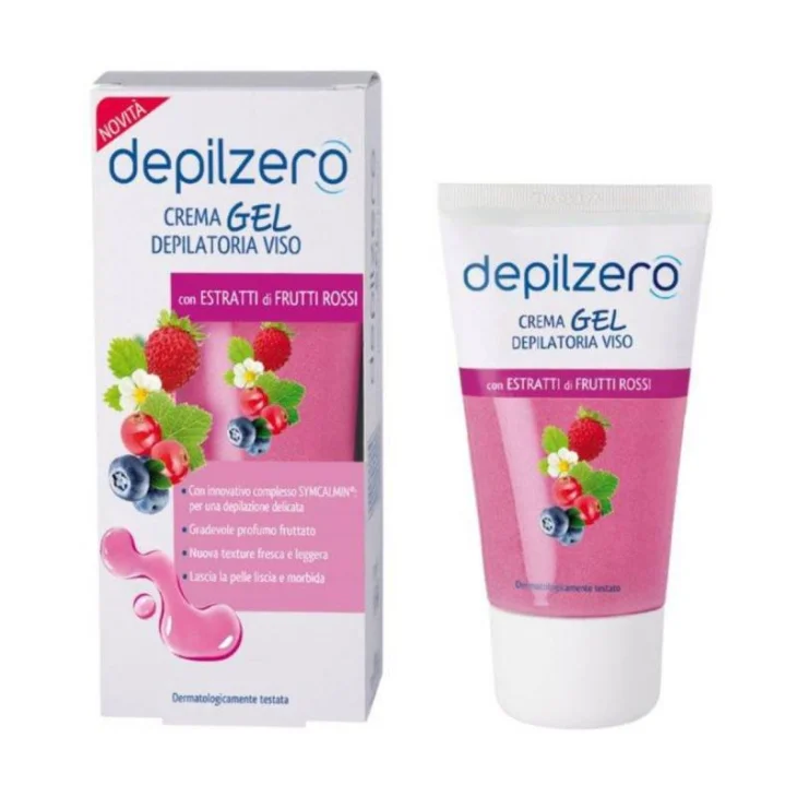 Depilzero Crema Gel Depilatoria Viso Frutti Rossi 50 ml