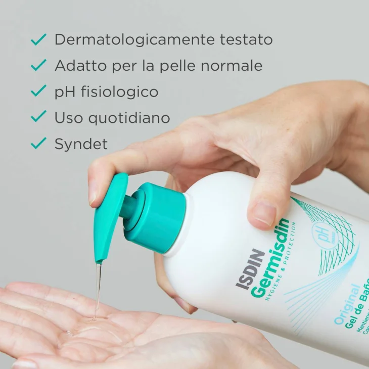 Isdin Germisdin Original Gel Detergente Senza Sapone Pelli Normali 1 Litro