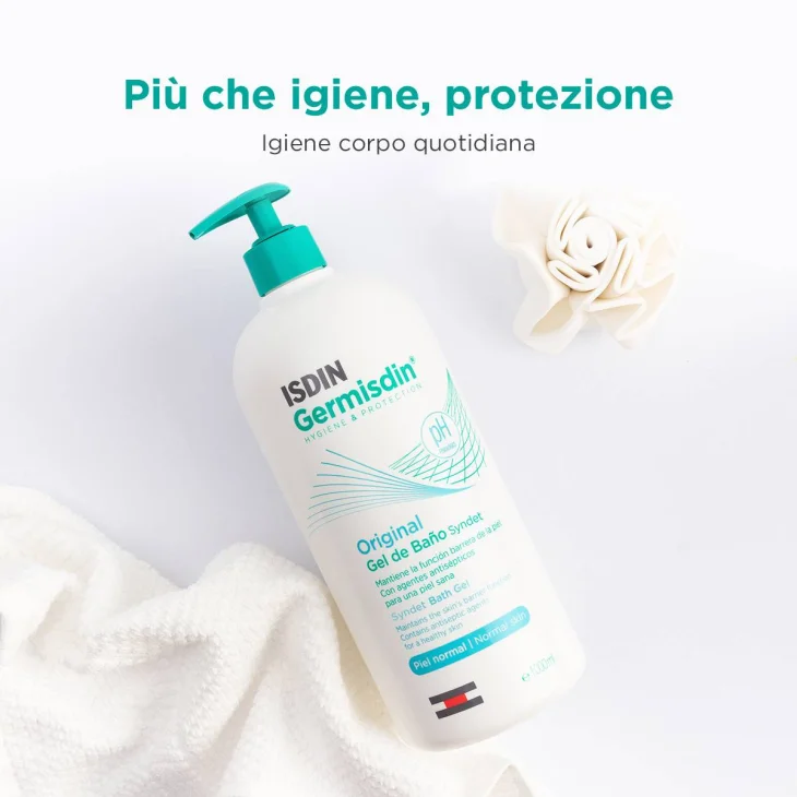 Isdin Germisdin Original Gel Detergente Senza Sapone Pelli Normali 1 Litro