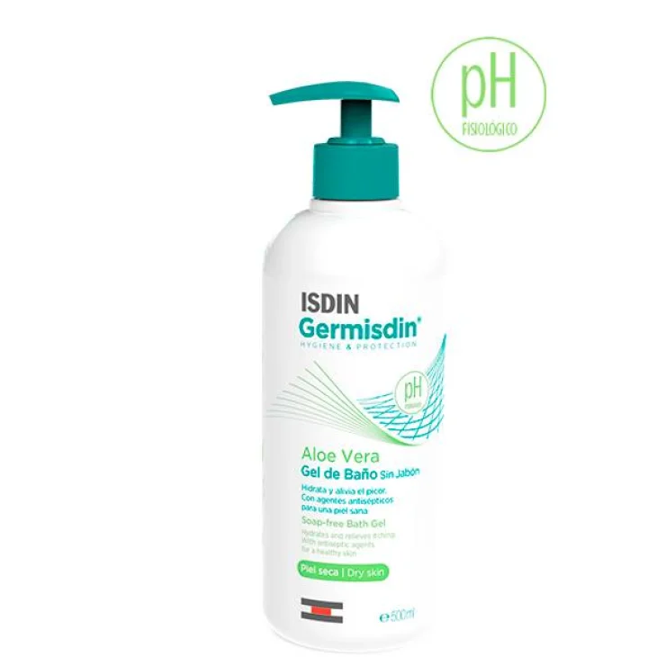 Isdin Germisdin Aloe Vera Gel Detergente Senza Sapone Pelle Secca 1 Litro