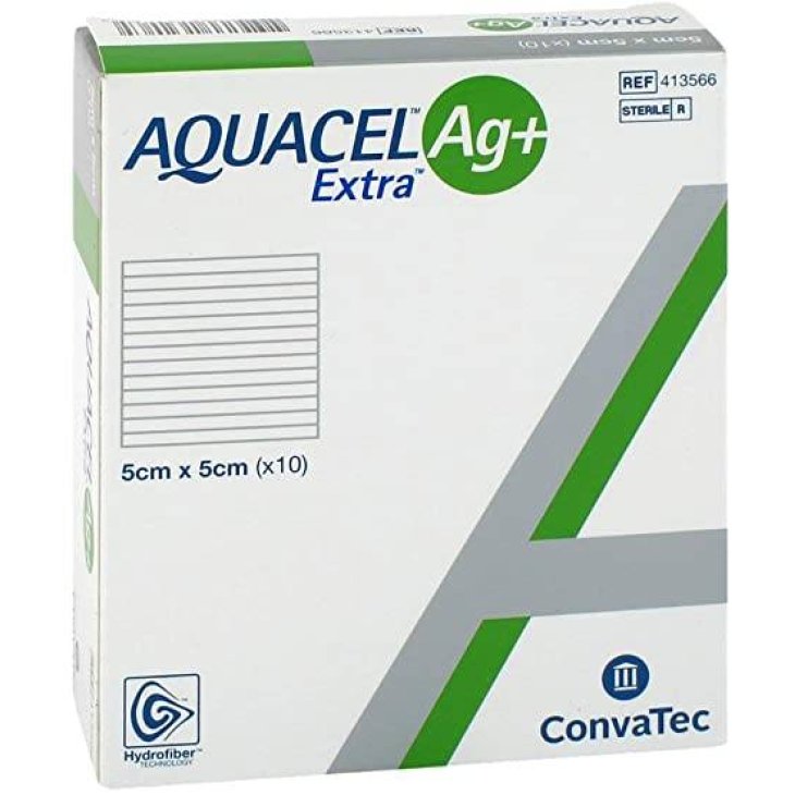 Convatec Aquacel Ag+Extra  5x5 cm 10 pezzi