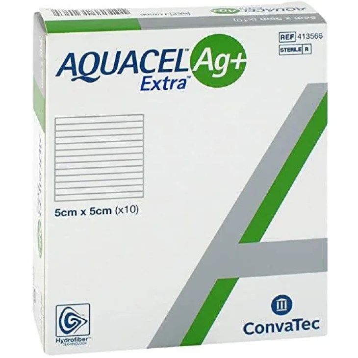 Convatec Aquacel Ag+Extra  5x5 cm 10 pezzi