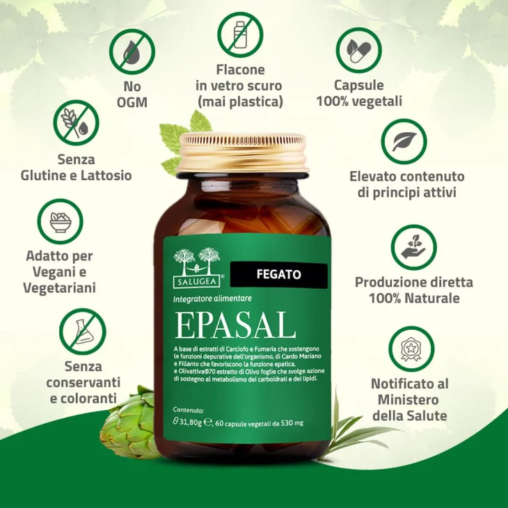 Salugea Epasal Integratore Depurativo Fegato 60 capsule