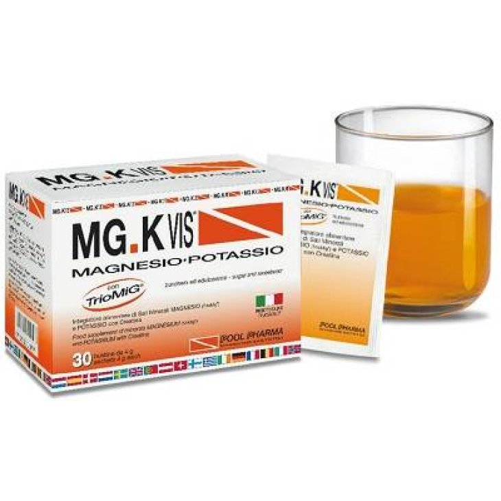 MGK Vis Magnesio e Potassio Integratore Idrosalinico Gusto Arancia 30 Bustine
