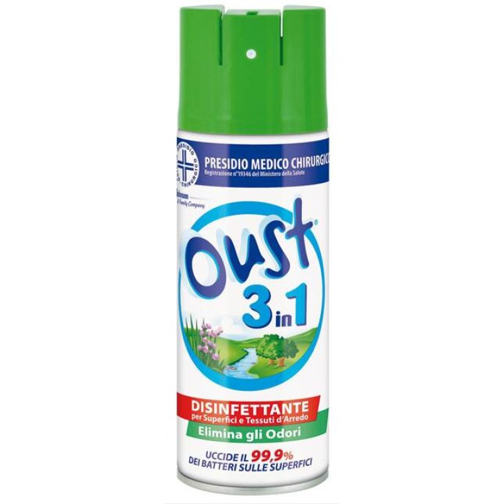 Oust 3 In 1 Disinfettante Superfici e Tessuti 400 ml