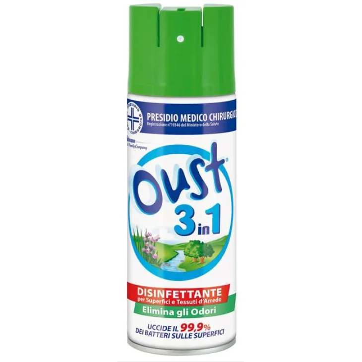 Oust 3 In 1 Disinfettante Superfici e Tessuti 400 ml
