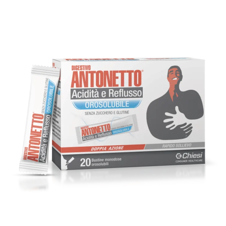 Digestivo Antonetto Acidità e Reflusso 20 bustine orosolubili