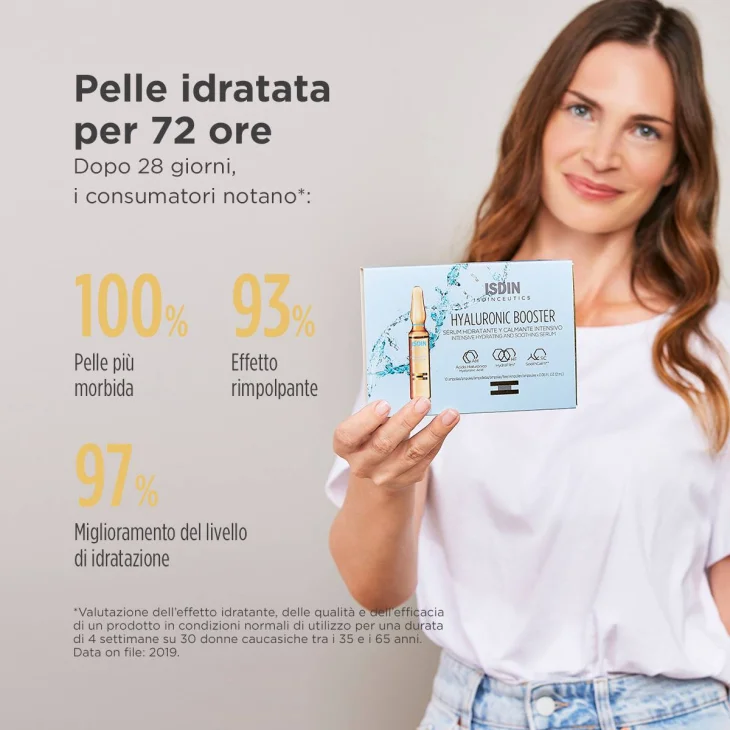 Isdin Isdinceutics Hyaluronic Booster Siero Idratante Calmante 10 fiale