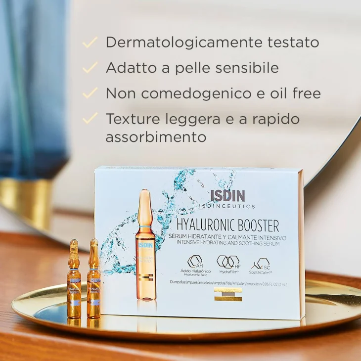 Isdin Isdinceutics Hyaluronic Booster Siero Idratante Calmante 10 fiale