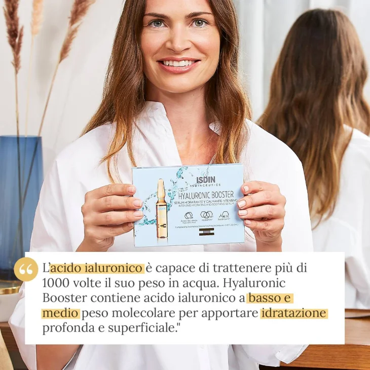 Isdin Isdinceutics Hyaluronic Booster Siero Idratante Calmante 10 fiale