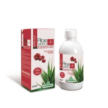 Specchiasol Succo Aloevera con Aloe Pura al 100% e Mirtillo Rosso 1000 ml