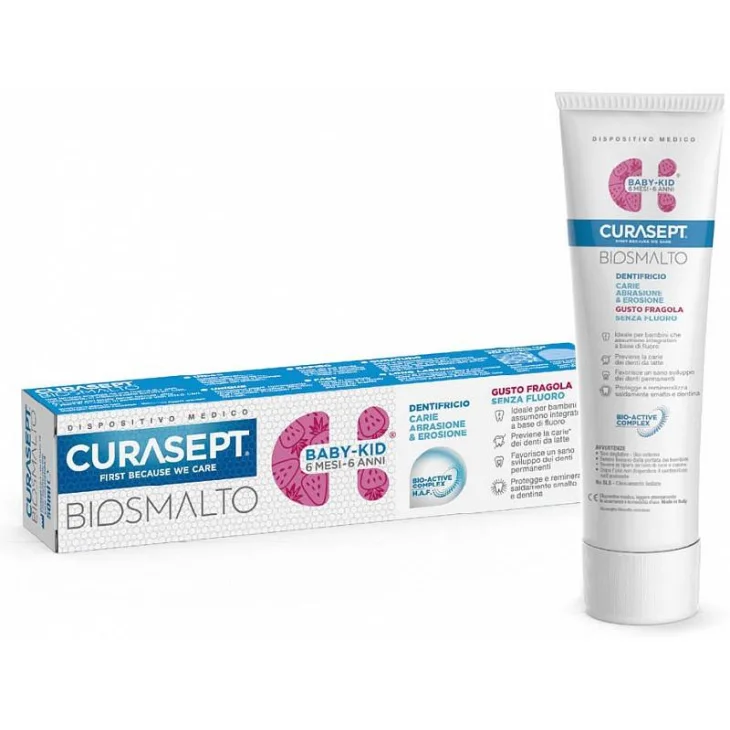 Curasept Biosmalto Baby Kid Dentifricio Fragola 50 ml