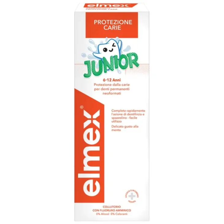 Elmex Junior Collutorio Anti-carie Senza Alcol Gusto Menta 400 ml