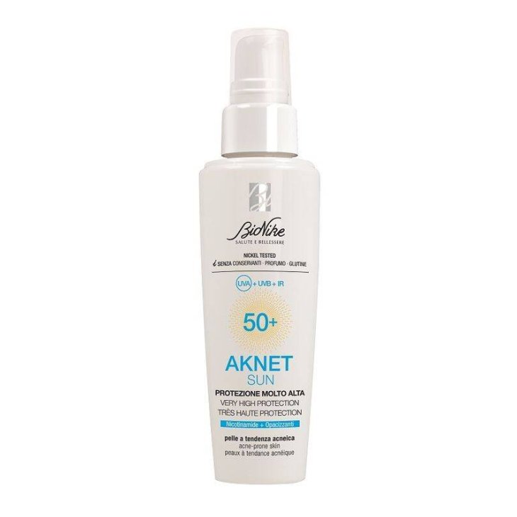 BioNike Aknet Sun SPF50+ Fluido solare per pelle acneica 50 ml