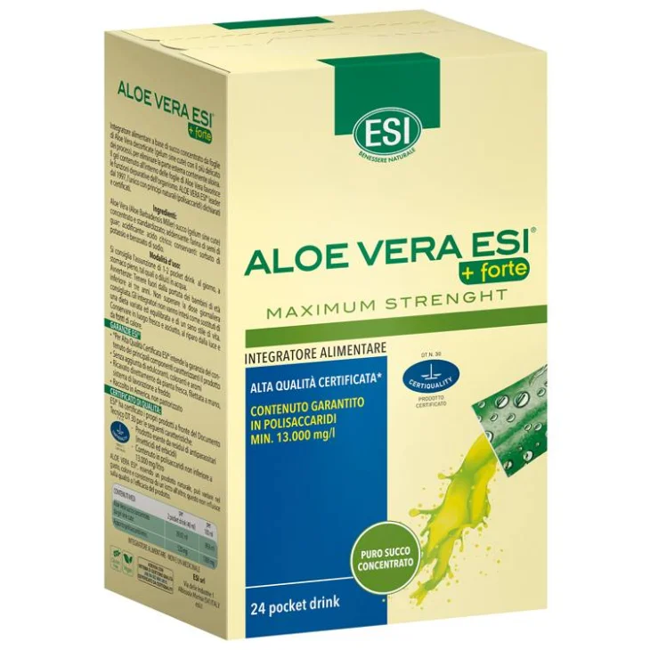 Esi Aloe Vera Succo +Forte Depurativo 24 pocket drink
