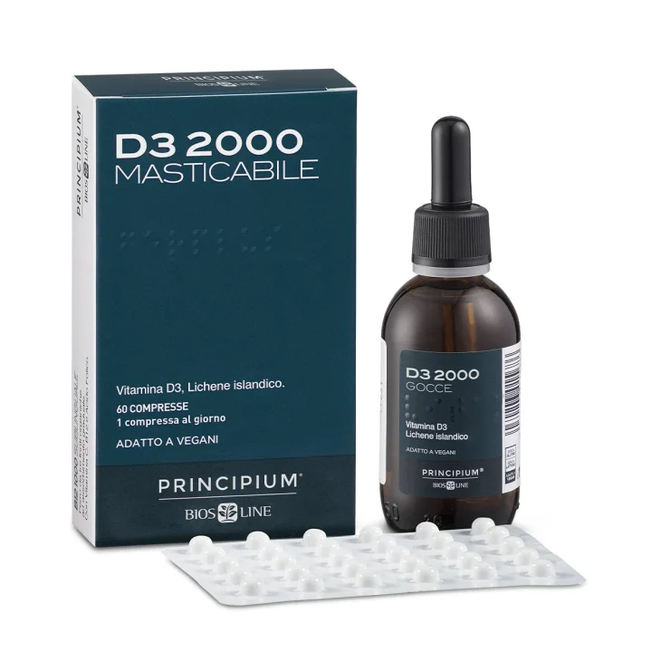 Bios Line D3 2000 Vegetale Integratore Vitamina D3 60 compresse