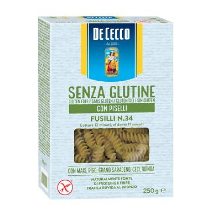 De Cecco Senza Glutine Fusilli Con Piselli N.34  250 gr