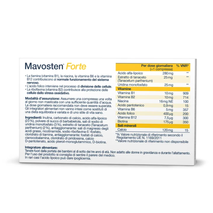 Mavosten Forte per Contrastare Stati di Tensione Localizzati 60 compresse Mavosten Forte per Contrastare Stati di Tensione Localizzati 60 compresse