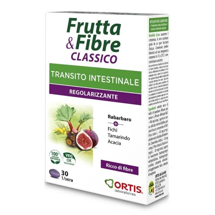 Ortis Frutta & Fibre Classico Integratore Transito Intestinale 30 compresse