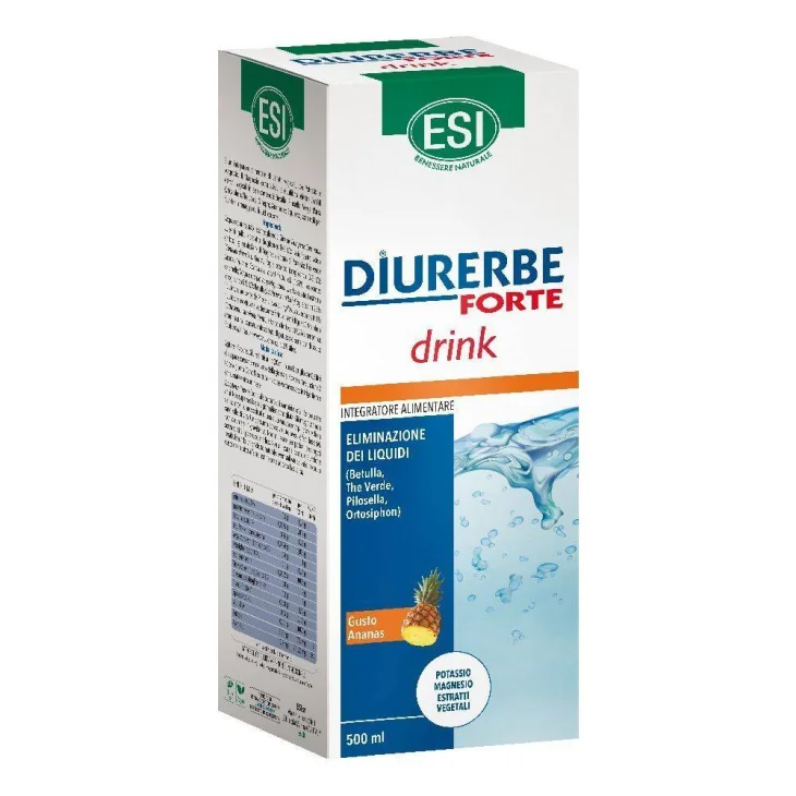 Esi Diurerbe Forte Pocket Drink Ananas Integratore Drenante 24 Stick Pack