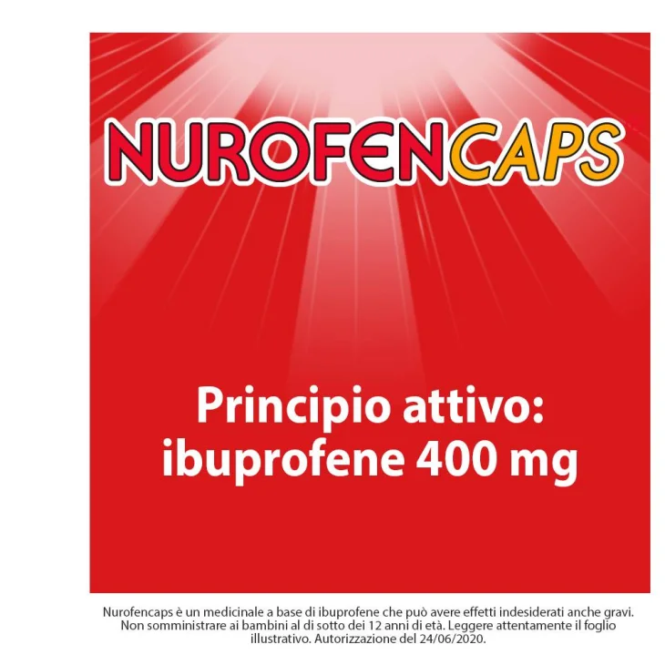 NurofenCaps 400 Mg Sollievo Rapido Dolori 10 capsule molli