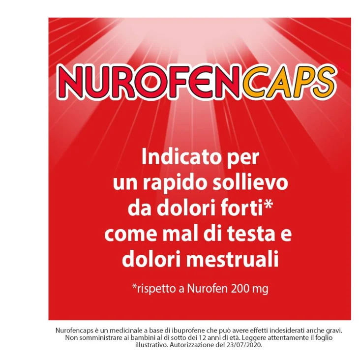 NurofenCaps 400 Mg Sollievo Rapido Dolori 10 capsule molli