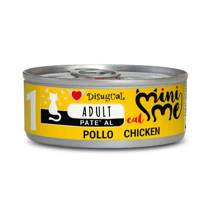 Disugual Mini Me Patè Cibo umido per gatti adulti gusto pollo 85 g