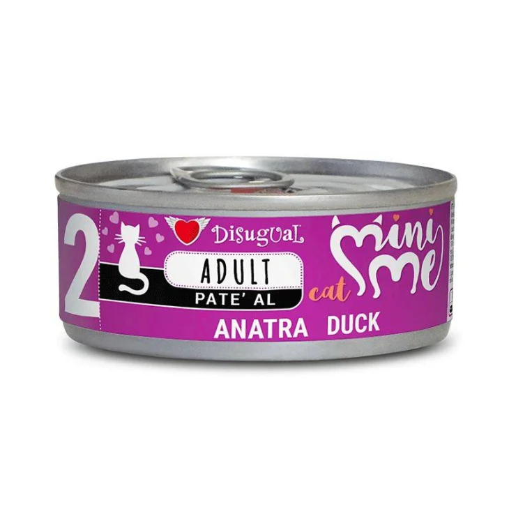 Disugual Mini Me Patè Cibo umido per gatti adulti gusto anatra 85 g
