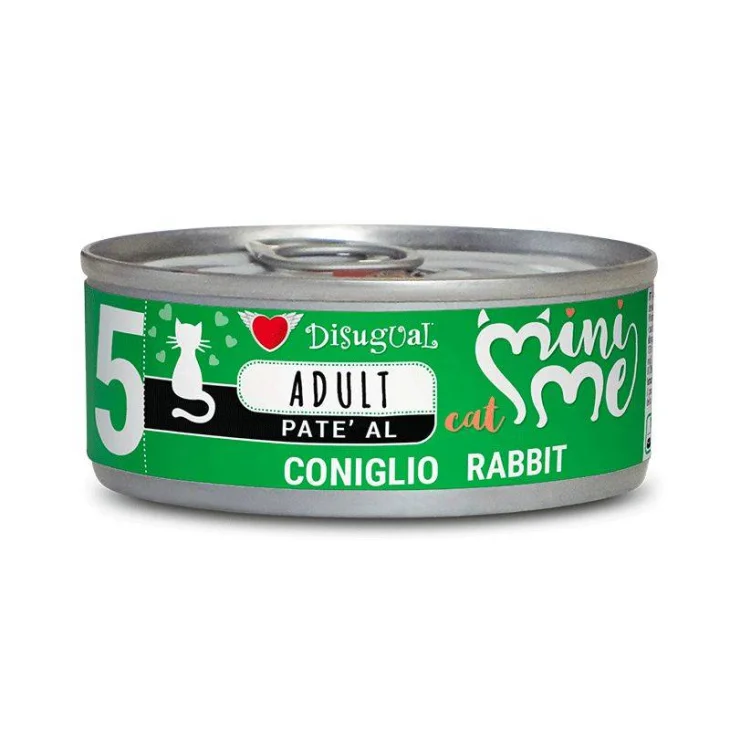 Disugual Mini Me Patè Cibo umido per gatti adulti gusto coniglio 85 g