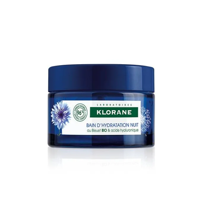 Klorane Crema Notte al Fiordaliso  BIO e Acido Ialuronico 50 ml
