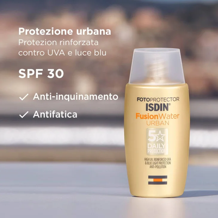 Isdin Fotoprotector Viso Fusion Water Urban SPF30 Fotoprotettore per il viso 50 ml