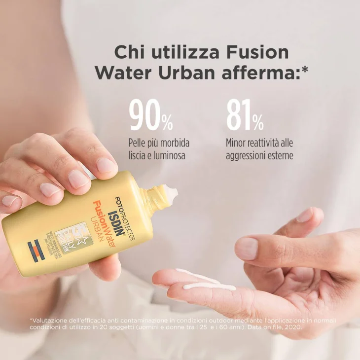 Isdin Fotoprotector Viso Fusion Water Urban SPF30 Fotoprotettore per il viso 50 ml