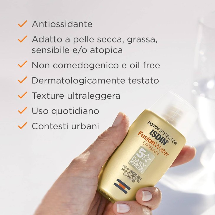 Isdin Fotoprotector Viso Fusion Water Urban SPF30 Fotoprotettore per il viso 50 ml