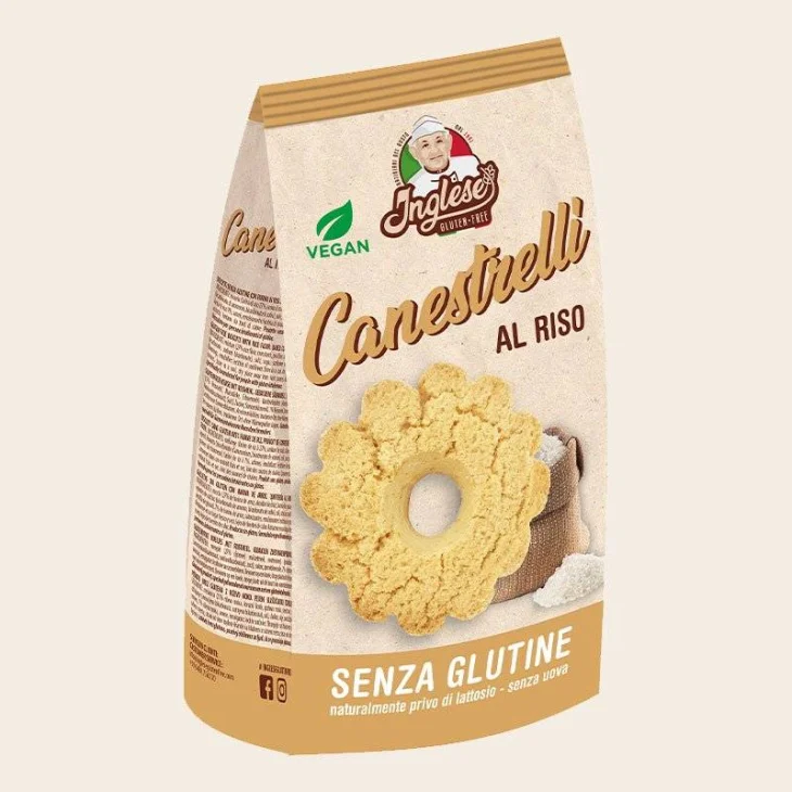 Inglese Canestrelli Al Riso Biscotti senza glutine 300 g